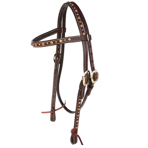 Pasador occidental de cuero de vaca 100%, accesorio con pasador de cristal y plata, fabricante al por mayor - Product Image 1