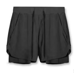 Men's Double <b>Layer</b> Fitness Shorts Men Fitness Gym Training 2 in 1 Sports Shorts Quick Dry Workout Jogging Double <b>Layer</b> Shorts - Product Image 2