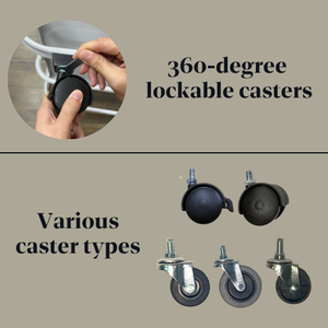 Carrito de comida plegable de muestra gratis con ruedas, tubo ovalado de soldadura para hoteles y restaurantes - Product Image 5