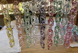 Chaîne à maillons en résine écologique personnalisée, grande taille, multicolores, faite à la main, décoration d'intérieur - Product Image 4