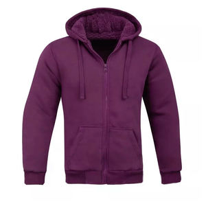 Sweat à capuche zippé en polaire épais pour homme, chaud et confortable, avec fermeture éclair intégrale, poignets et ourlet côtelés, idéal pour l'hiver et les loisirs - Product Image 6