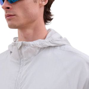 Translucent Windbreaker <b>Jacket</b> and Shorts Set for <b>Men</b> Lightweight Hooded <b>Jacket</b> with Elastic Waist Fashion Outdoor Set in <b>White</b> - Product Image 4