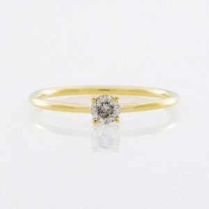 0.20 CT Lab Grown VVS2 IGI Certified <b>Diamond</b> Engagement <b>Ring</b> in 18K Gold | Trendy Minimalist Bridal Jewelry - Product Image 4