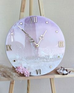 Decorative Resin Wall <b>Clock</b> With Unique Handmade Luxury Pattern For Stylish Home Interior Decoration - Product Image 5