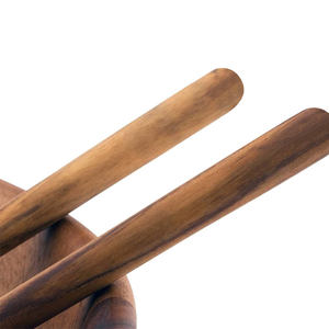 Tazón para Servir de Madera Maciza Ecológica de Primera Calidad, Estilo Americano, con Patrones de Grano Natural Únicos, para Mezclar Ensaladas y Presentar Frutas - Product Image 2