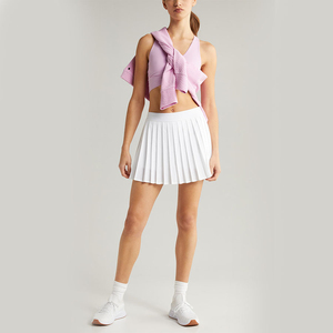 Jupe courte plissée pour femme grande taille, séchage rapide, respirante, en polyester, pour le golf, le tennis et le sport, avec poches, longueur mini, été et printemps - Product Image 6