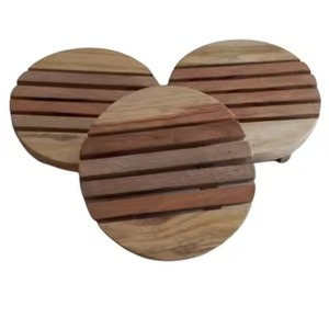 Minimalist Wood Coasters Set Contemporary Drink <b>Protectors</b> for Modern Home Office Cafe Restaurant Coffee <b>Table</b> - Product Image 3