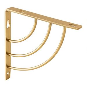 Heavy Duty Brass <b>Shelf</b> Bracket for Kitchen Bathroom Living Room <b>Floating</b> <b>Shelf</b> <b>Wall</b> Mount Support - Product Image 4