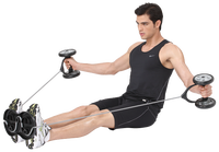 Roue abdominale ALLWINWIN ABW07 - Tapis de genouillères, tube de résistance, rouleau séparé pour exercices de renforcement du tronc en salle de sport