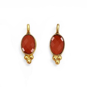 Colgantes de Jaspe Rojo Ovalados de 6x4 MM con Bisel, Piedras Preciosas para Joyería DIY al por Mayor - Product Image 1