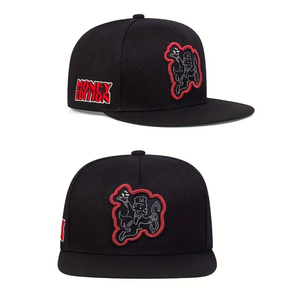 Casquette Snapback personnalisée avec logo brodé 3D, visière plate, casquette de baseball réglable, streetwear, casquette hip hop - Product Image 1