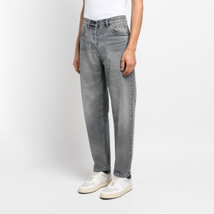 Pantalon en jean vintage délavé sur mesure pour homme, coupe droite évasée, effet usé, ample et surdimensionné à jambe large - Product Image 4