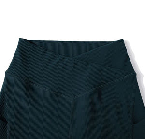 Shorts de sport pour femmes en gros, haute qualité, couleur unie, extensibles dans les quatre sens, pour gym, fitness, yoga, entraînement, avec effet froncé aux fesses, style cycliste, type legging - Product Image 4