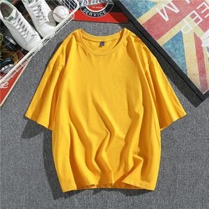 Camiseta de Algodón Personalizada para Hombre de Marca Propia, Manga Corta, Cuello Redondo, Color Sólido, Transpirable, Corte Regular, Ropa Casual - Product Image 1
