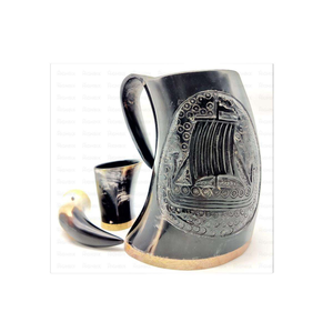 100% Premium Quality Handmade Buffalo Horn <b>Mug</b> with Karvin - Product Image 3