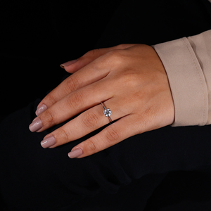 IGI Certified Moissanite <b>Solitaire</b> Engagement <b>Ring</b> 14K Gold Plated <b>Silver</b> Brilliant Cut Six Prong Setting Minimalist Bridal <b>Ring</b> - Product Image 4