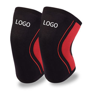 Genouillère en néoprène personnalisable avec logo, protection professionnelle pour la musculation, l'haltérophilie et la gym, réglable et légère - Product Image 2