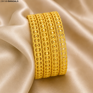 Elegantes Brazaletes de Aleación para Joyería de Moda, Brazaletes de Latón Chapados en Oro con Engaste de Canal, Brazaletes de Aleación Chapados en Oro de Moda - Product Image 3