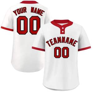 Hot Sale Baseball Shirts Custom Sublimated Baseball Jerseys Two Buttons Baseball Softball Wear Shirt Jersey - Product Image 1