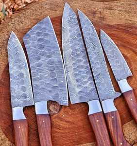 Juego de Cuchillos de Chef LEGACY BLADES al por Mayor, Forjados a Mano, de Acero de Damasco de 67 Capas, 5 Piezas, Extremadamente Afilados, con Mangos de Resina, Ambidiestros - Product Image 3