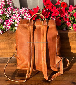 Nouvel arrivage de sacs à dos en cuir pleine fleur faits à la main sacs personnalisés en cuir véritable sacs à dos en cuir naturel vintage pour unisexe - Product Image 5