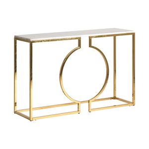 Modern Contemporary Rose Gold Adjustable Height <b>Console</b> <b>Table</b> Metal Glass Top Powder Coated Finish High Quality Home Office - Product Image 6