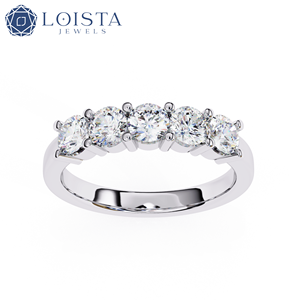 แหวนเพชรแพลตตินั่มสำหรับผู้หญิง LOISTA ทรงกลมเจียระไนแบบบริลเลียนท์ สี D ธรรมชาติ ได้รับการรับรองจาก GIA สไตล์คลาสสิกสำหรับการหมั้น - Product Image 2