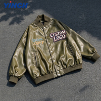 Veste en cuir PU teint et enduit pour homme LAYENNE, grande taille, style hip-hop, coupe-vent, unisexe