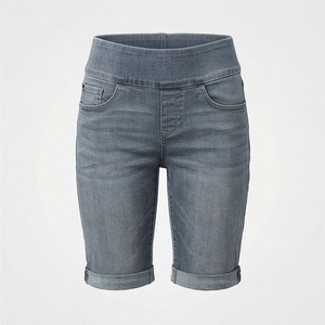 Nouveaux shorts en jean déchirés taille haute pour femme, délavés, qualité supérieure, coupe décontractée d'été, couleur personnalisable, style urbain - Product Image 1