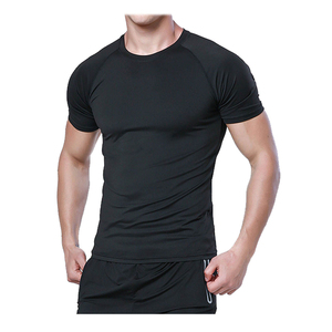 เสื้อคอมเพรสชั่นผู้ชายสำหรับออกกำลังกายฤดูร้อน ผ้าเจอร์ซีย์ยืดหยุ่นสูง ระบายอากาศได้ดี แห้งเร็ว สไตล์ฮิปฮอป - Product Image 2