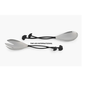 Easy Top Silver Plated Spoon Cutlery Set Aluminum Metal Modern Mirrored Steel <b>Flatware</b> Set Cutlery Set - Product Image 2