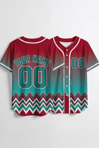 Custom Yellow Chevron Sublimation Baseball Jersey Mens Button Up Team Uniform Moisture Wicking <b>Athletic</b> Sports Shirt - Product Image 4
