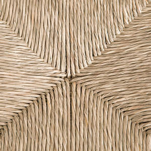 Chaise de salle à manger en rotin artisanal durable avec dossier en osier naturel et base rouge - Product Image 6