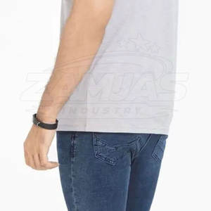 เสื้อยืดคอโอผ้าฝ้ายออร์แกนิคสำหรับผู้ชายสไตล์ลำลองออกแบบเองได้สำหรับขายส่งเสื้อผ้าฤดูร้อนสำหรับผู้ชาย - Product Image 6