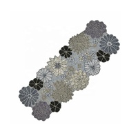 Perles de verre faites à la main décor moderne chemin de Table ferme paillettes pour salon rustique Buffet Table chargeur assiette Table de service