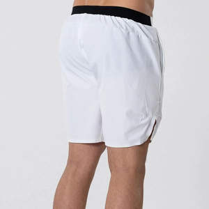 Shorts de bain pour hommes de qualité supérieure, blancs, à séchage rapide, avec poches latérales, légers, pour la plage et la natation, avec logo personnalisé, shorts pour hommes - Product Image 3