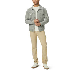 Veste en jean à capuche 100% coton pour homme, décontractée, couleur unie, poches, épaisseur standard, doublure en soie de haute qualité, hiver - Product Image 2