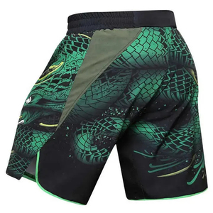 กางเกง MMA คุณภาพสูงแบบคลาสสิกสั่งทำพิเศษด้วยเทคนิค Sublimation - ผ้ายืดสแปนเด็กซ์/โพลีเอสเตอร์ แห้งเร็ว ระบายอากาศได้ดี สีและลวดลายสั่งทำได้ - Product Image 3