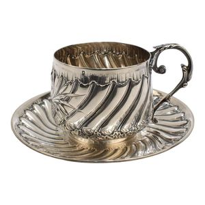 New Style Metal Cup And Saucer Set For Tea <b>Coffee</b> Drinking And Kitchen Dining <b>Table</b> Decoration Purpose - Product Image 3