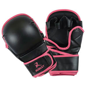 Gants de MMA en cuir avec fermeture auto-agrippante antidérapante et adhérence renforcée, couleurs personnalisables pour la pratique du fitness et des arts martiaux - Product Image 6