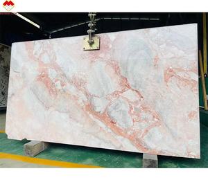 فاخر لأربعة مواسم معكرون وردي روزاليا تصميم حديث حجر وردي طبيعي لطاولة زينة منضدة لوح حائط - Product Image 1