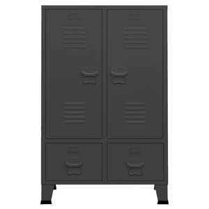 ตู้เสื้อผ้าเหล็กสีแอนทราไซต์ทรงสี่เหลี่ยมขนาดกลาง - Product Image 3