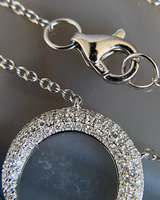 Collier Pendentif Lune Croissante de Luxe Diamant de Laboratoire Taille Brillant Couleur Argent Bijoux Tendance Femme 5 GM Vente en Gros Usine