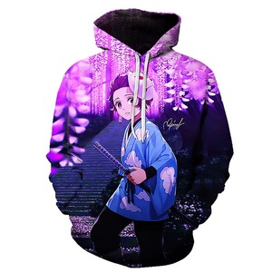 Sudadera con Capucha para Hombre de Demon Slayer, Estampado Digital con Patrón de Corazón, Sudadera Informal con Capucha, Corte Regular, 100% Poliéster, Ropa de Primavera - Product Image 5