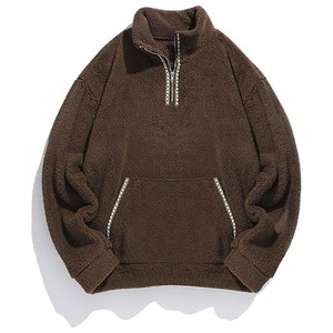 Sweat-shirt zippé en polyester/coton de haute qualité pour homme, streetwear, pull-over avec motifs imprimés et brodés, tendance décontractée - Product Image 1