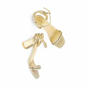 Sandalias de tacón doradas FN6094 Diseño elegante y elegante - Product Image 1