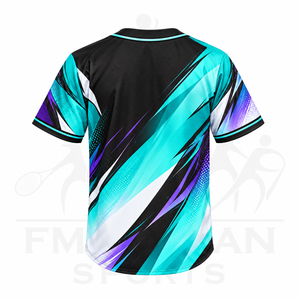 Maillot de baseball personnalisé unisexe, sublimation, chemise de sport à manches courtes boutonnée, uniforme d'équipe personnalisé, coupe oversize, été - Product Image 2