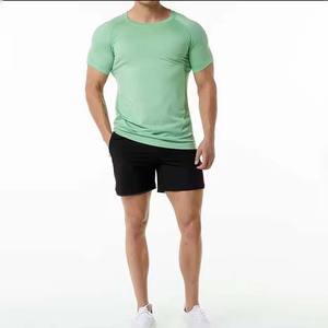 OEM Custom Heavyweight Cotton Crewneck Tee Summer Casual Wear T-Shirts Men's Solid Color Breathable High Street Style - Product Image 3