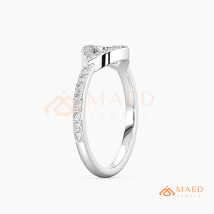 Bague de fiançailles élégante en argent style urbain pour femme, avec halo en forme d'œil, pour un usage quotidien - Product Image 5