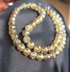 Perlas de moissanita de 8 mm, color marrón claro, corte AAA, diamantes sueltos de moissanita para la fabricación de joyería, para collares. - Product Image 3